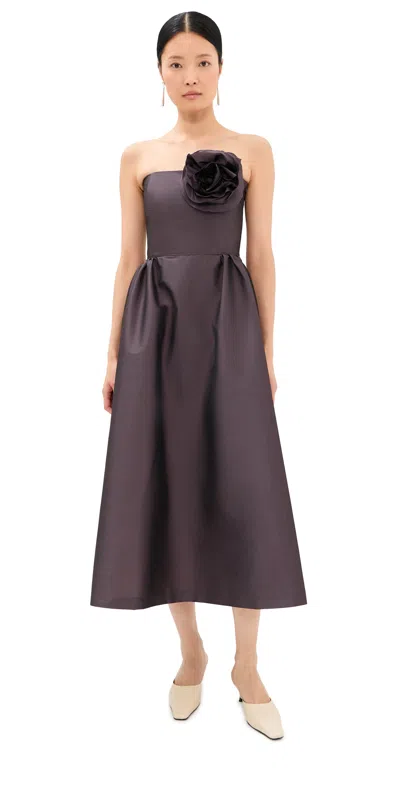 Bernadette Dette Rose Dress Plum In Brown