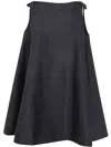 Bernadette Melody Flared Taffeta Mini Dress In Black