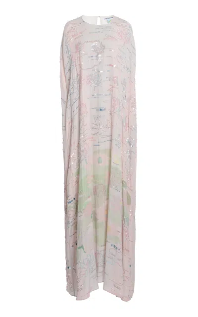 Bernadette Eleonor Embroidered Caftan In Multi