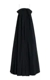 Bernadette Estelle Bow-detailed Taffeta Maxi Dress In Black