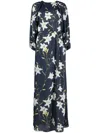 Bernadette Evian Lily-print Maxi Dress In Blue