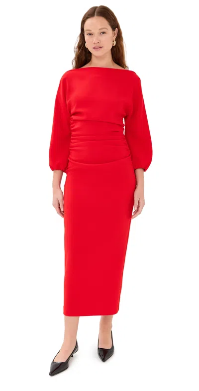 Bernadette Ezra Dress Bright Red