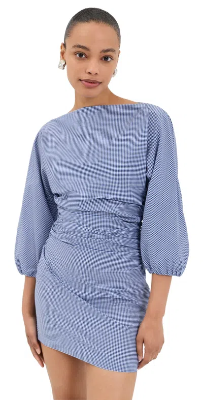 Bernadette Ezra Short Dress Mircovichy/blue