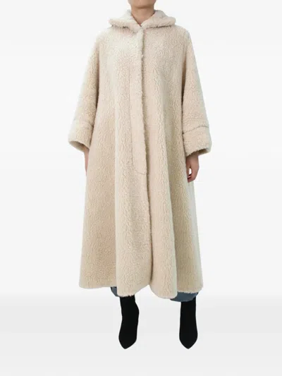 Pre-owned Bernadette Flared Cut Coat In Neutral