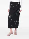 Bernadette Black Miriam Embroidered Skirt In Linen Blend Women In Black