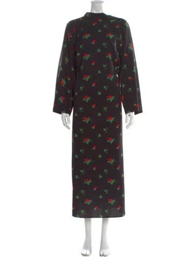 Pre-owned Bernadette Floral Print Long Dress In Multi