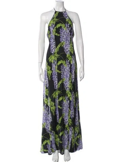Pre-owned Bernadette Floral Print Long Dress In Multicolor