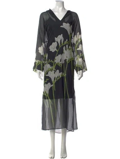 Pre-owned Bernadette Floral Print Long Dress In Multicolor