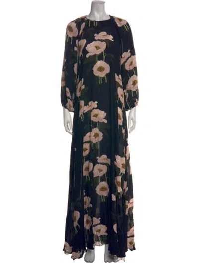 Pre-owned Bernadette Floral Print Long Dress In Multicolor