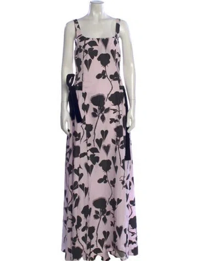 Pre-owned Bernadette Floral Print Long Dress W/ Tags In Multi