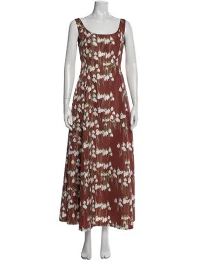 Pre-owned Bernadette Floral Print Long Dress W/ Tags In Multicolor