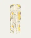 Bernadette Floral Velvet Relaxed Pants In Multi