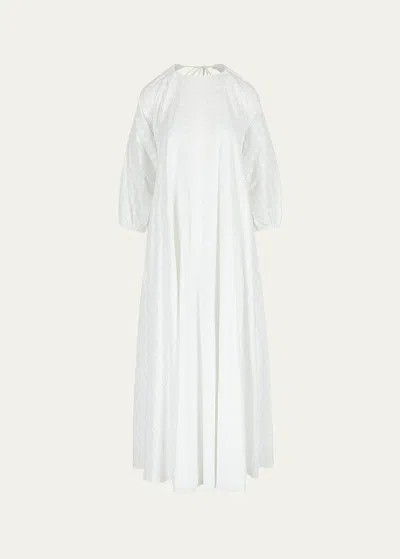 Bernadette Fran Crepe De Chine Floral Print Maxi Dress In White