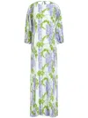Bernadette Fran Crepe De Chine Floral Print Maxi Dress In Green