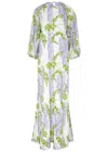 Bernadette Fran Crepe De Chine Floral Print Maxi Dress In Cream