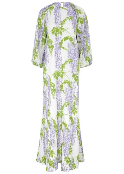 Bernadette Fran Floral-print Maxi Dress In Cream