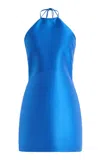 Bernadette Francine Silk-blend Mini Dress In Blue