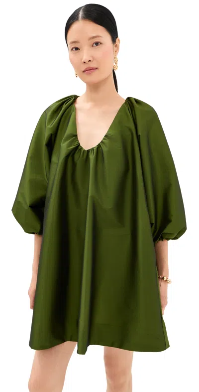 Bernadette George Short Dress Dark Lime In Green