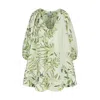 Bernadette Short Dress Georgette Linen Mini Dress In Multi