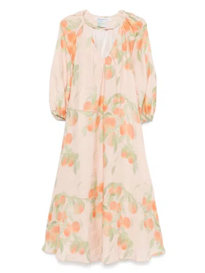 BERNADETTE GEORGETTE MAXI DRESS - WOMEN'S - LINEN/FLAX