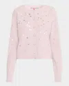 Bernadette Gilbert Embellished Crewneck Cardigan In Pink