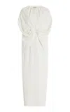 Bernadette Gislene Cape-detailed Crepe Maxi Dress In Ivory