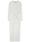 Bernadette Gislene Cape-detailed Crepe Maxi Dress In Ivory