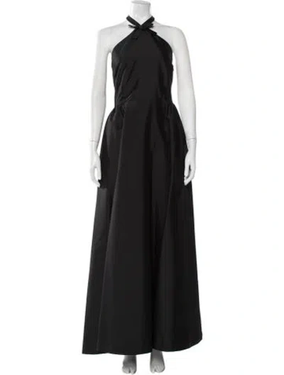 Pre-owned Bernadette Halterneck Long Dress In Black