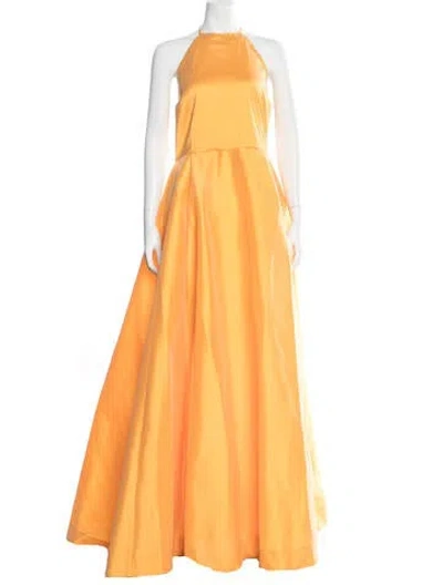 Pre-owned Bernadette Halterneck Long Dress In Yellow