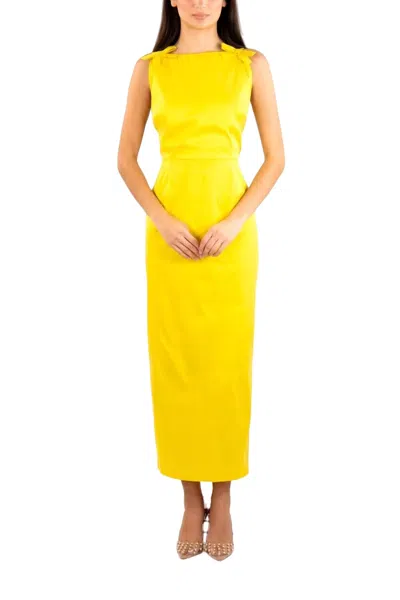 Bernadette Kim Midi Dress In Yellow
