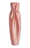 Bernadette Lenette Embroidered Strapless Dress In Pink