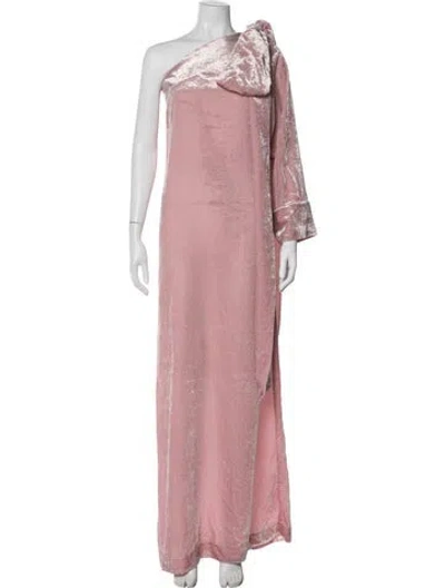 Pre-owned Bernadette Linen Long Dress W/ Tags In Pink