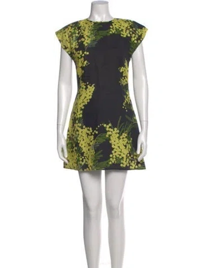 Pre-owned Bernadette Linen Mini Dress In Black