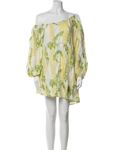 Pre-owned Bernadette Linen Mini Dress In Multi