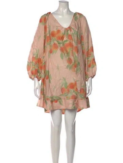 Pre-owned Bernadette Linen Mini Dress W/ Tags In Pink