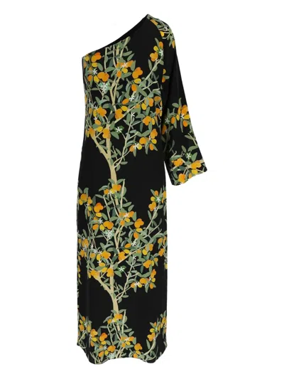 Bernadette Lola One-shoulder Midi Dress In Multi
