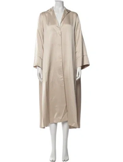 Pre-owned Bernadette Long Dress In Neutrals