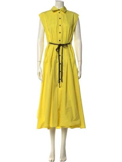Pre-owned Bernadette Long Dress In Yellow