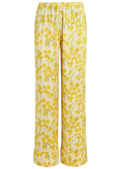 Bernadette Louis Floral-print Stretch-silk Pyjama Trousers