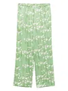 Bernadette Louis Floral-print Stretch-silk Pyjama Trousers In Green