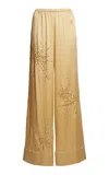 Bernadette Louis Sequined Pajama Pants In Gold