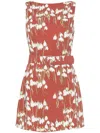 Bernadette Lucille Mini Dress In E05 - Snowdrop- Brown