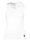 Bernadette Marcel Floral-appliqué Tank Top In White