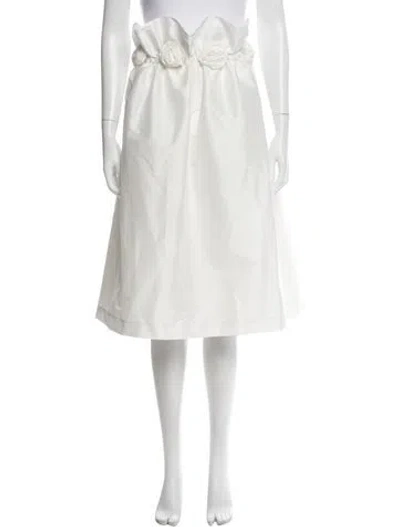 Pre-owned Bernadette Midi Length Skirt In White