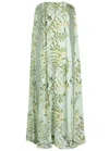 Bernadette Minnie Embroidered Draped Chiffon Gown