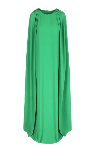 Bernadette Minnie Maxi Cape Dress In Green