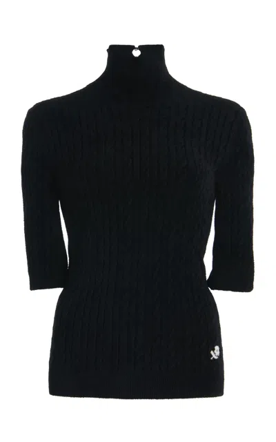 Bernadette Noa Cable Knit Top In Black