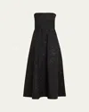 Bernadette Odette Strapless Camelia Sequined Midi Dress