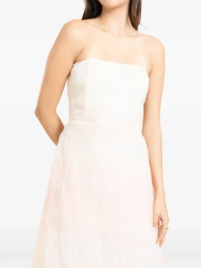 Bernadette Odette Strapless Maxi Dress In White