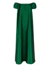 Bernadette Rianne Long Off-shoulder Dress In Green